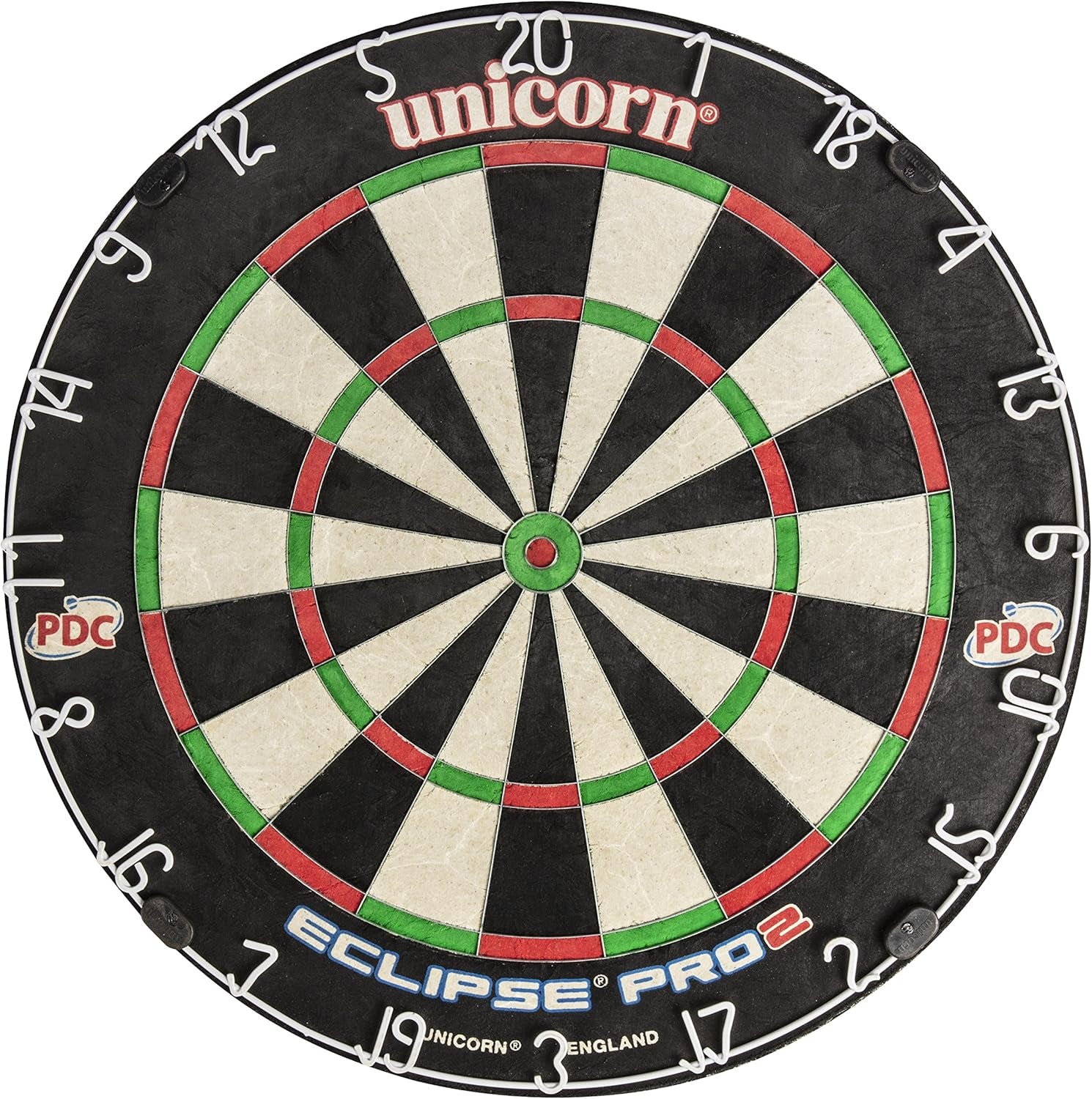 Dartboard Darts Board | Eclipse Pro/Eclipse Pro 2 | Flat Profile Number Ring | Championship Quality Sisal Bristle | Staple-Free Construction